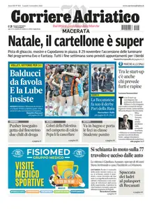 Corriere Adriatico Macerata - 3 Novembre 2025