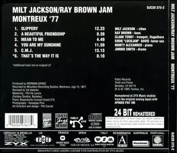 Milt Jackson & Ray Brown - Montreux '77 (2003) {Pablo OJC20 375-2 rel 2003}
