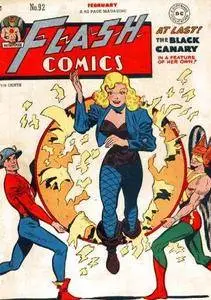 Flash Comics 1948-02 092 reprints Black Canary  Hawkman only