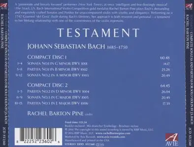 Rachel Barton Pine - Testament: Complete Sonatas & Partitas for Solo Violin J.S. Bach (2016) (Repost)