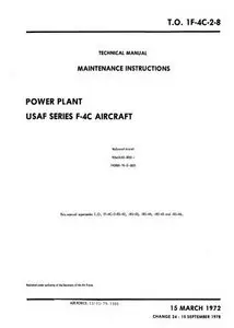 Maintenance instructions power plant USAF SERIES F-4C AIRCRAFT