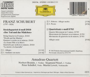 Amadeus Quartett - Schubert: Der Tod und das Mädchen (1982)
