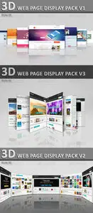 GraphicRiver - 3D Web Page Display Pack V1-V2-V3