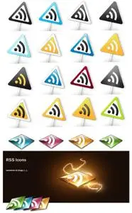 RSS feed png icons set