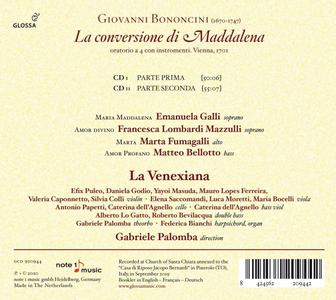 Gabriele Palomba, La Venexiana - Giovanni Bononcini: La Conversione di Maddalena (2020)