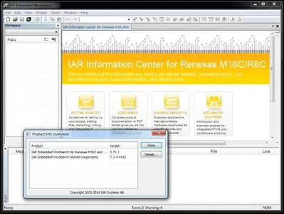 IAR Embedded Workbench for Renesas M16C/R8C version 3.71.1