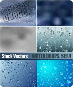 Water drops. Set.4 - Stock Vector