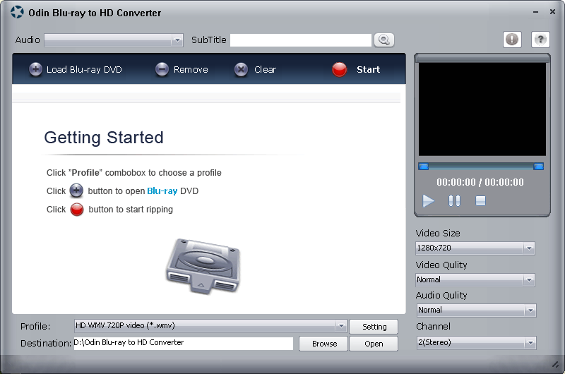 Odin Blu-ray to HD Converter v2.5