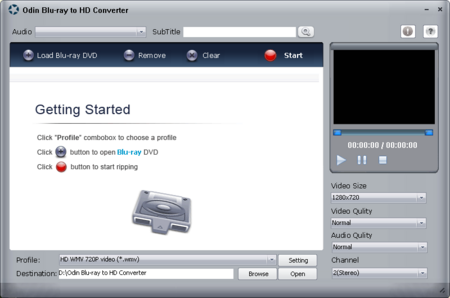 Odin Blu-ray to HD Converter v2.5