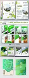 Vectors - Green Business Flyers 21