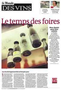 Le Monde et Supplément Vins du Mercredi 19 Septembre 2012