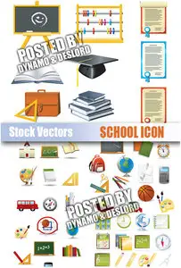 School icon - Stock Vectors