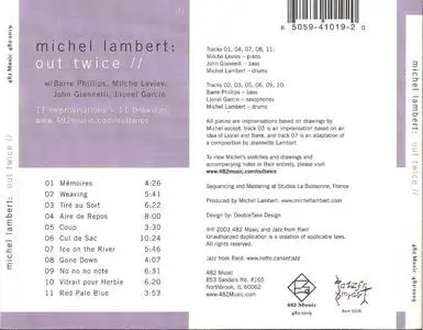 Michel Lambert - Out Twice (2003) (482 Music 482-1019) (with Milcho Leviev)