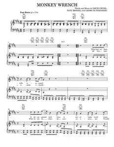 Monkey wrench - Foo Fighters (Piano-Vocal-Guitar)