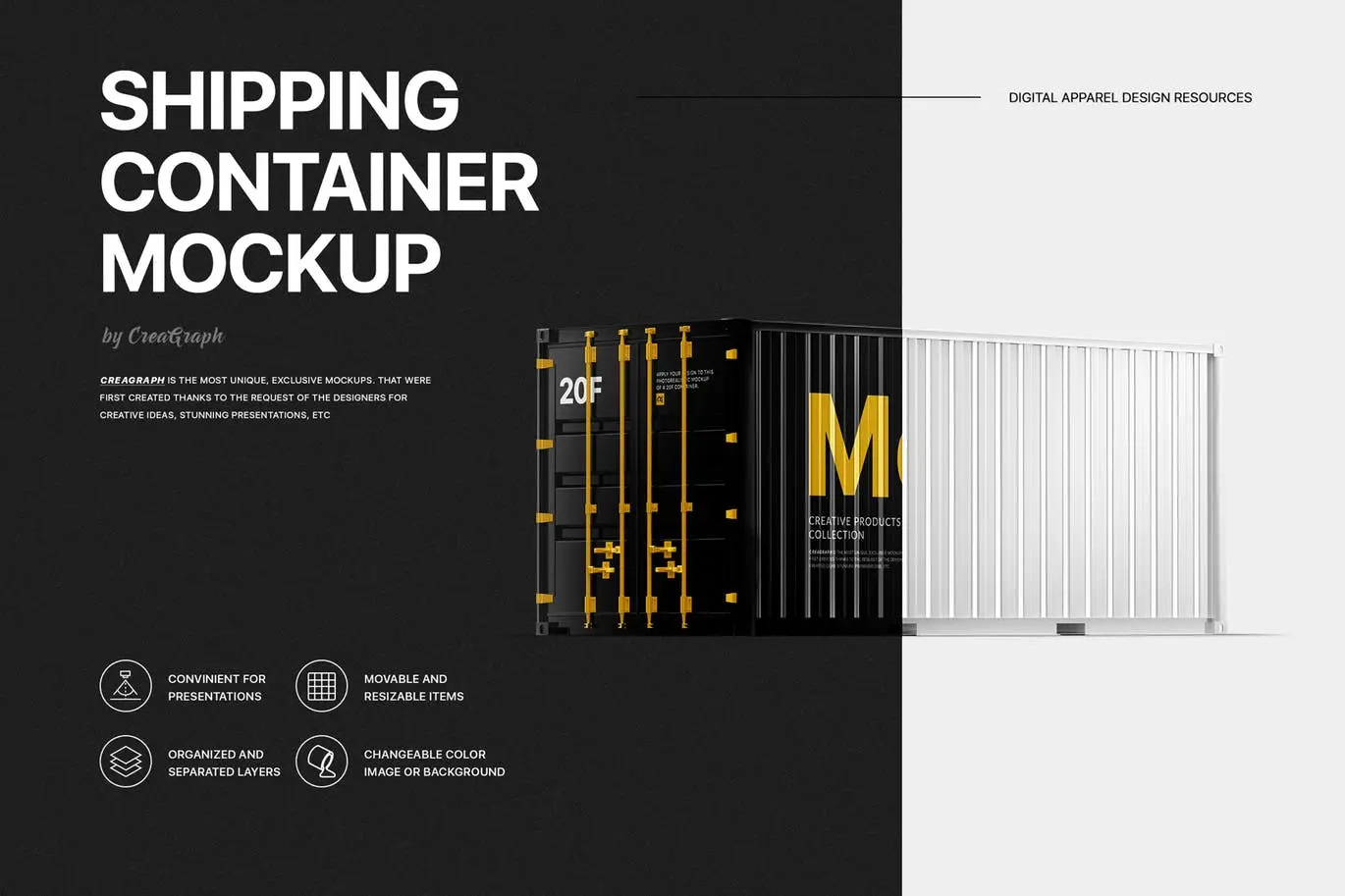 Download Shipping Container Mockup Free PSD Mockup Templates