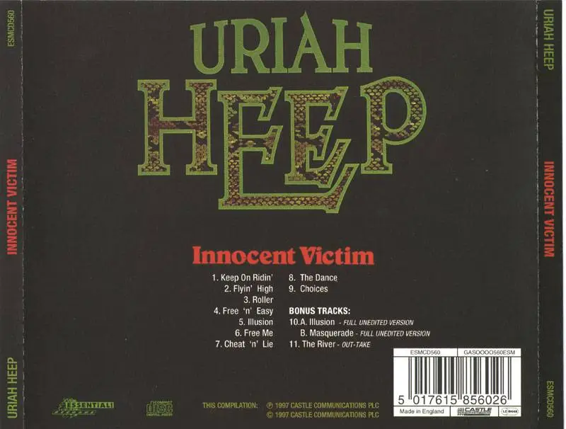 Uriah heep flac. Uriah Heep innocent victim 1977. Обложка альбома Uriah Heep - innocent victim (1977). Uriah Heep 1986. Uriah Heep innocent victim обложка.