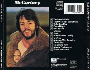 Paul McCartney - McCartney (1970) [1988, Reissue] *Repost*