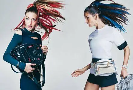 Lily Aldridge and Gigi Hadid by Patrick Demarchelier for Vogue US April 2016