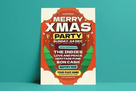 Merry Xmas Party Flyer Y36MSL3