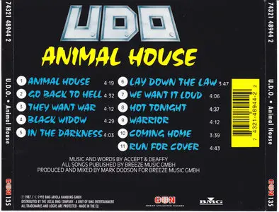 U.D.O. - Animal House (1987)