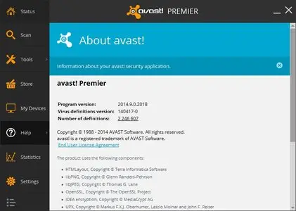 avast! Pro Antivirus / Internet Security / Premier 2014 9.0.2018.391