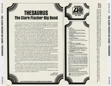 The Clare Fischer Big Band - Thesaurus (1968) {2013 Japan Jazz Best Collection 1000 Series 24bit Remaster WPCR-27243}