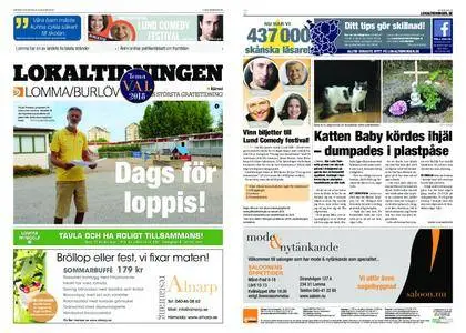 Lokaltidningen Lommabladet – 18 augusti 2018