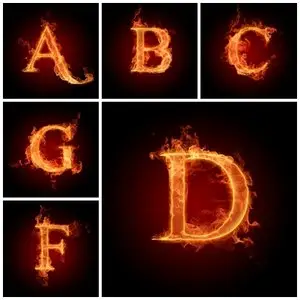 Alphabet from A-G
