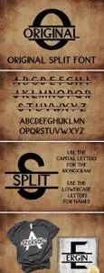 Fontbundles - Original Split Font - A Monogram Font 131715