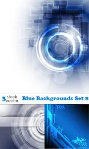 Vectors - Blue Backgrounds Set 8