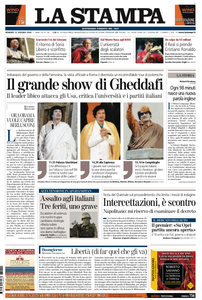 La Stampa 13 Giugno 2009 (Edizione di Cuneo ed Internazionale)