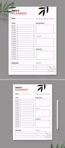 Daily Planner Template Layout 725281527