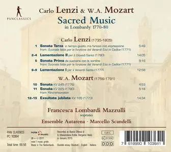 Francesca Lombardi Mazzulli - Lenzi & Mozart: Sacred Music in Lombardy 1770-80 (2017)