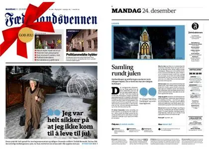 Fædrelandsvennen – 24. desember 2018