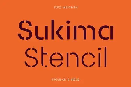 CreativeMarket - Sukima Stencil – A Display Font 2575932