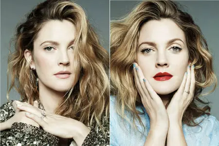 Drew Barrymore by Jan Welters for Marie Claire February 2014