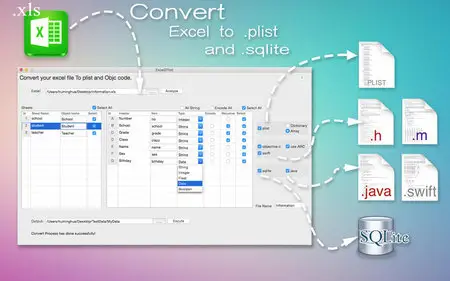 Excel2Plist 1.1.0 Mac OS X