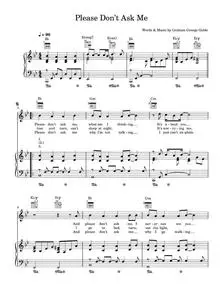 Please Don't Ask Me - John Farnham (Piano-Vocal-Guitar (Piano Accompaniment))