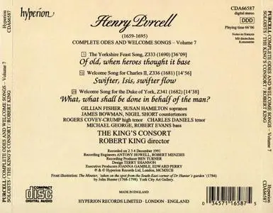 Robert King, The King's Consort - Purcell: Odes & Welcome Songs, Vol. 7 - Yorkshire Feast Song (1992)