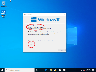 Windows 10 Pro version 1909 Build 18363.836