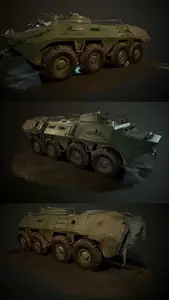 BTR Military Vehicle - 3D Model