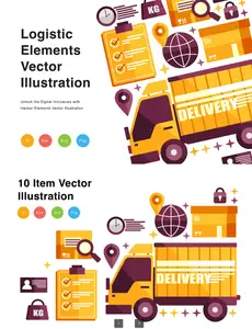 EE - Logistic Elements Vector Illustration AEJ72JX