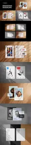 Shadow Overlay Branding Stationery PSD Mockups Templates