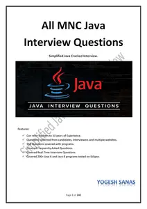 All MNC Java Interview Questions: Simplified Java Cracked Interview.