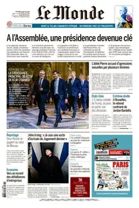 Le Monde du Vendredi 19 Juillet 2024