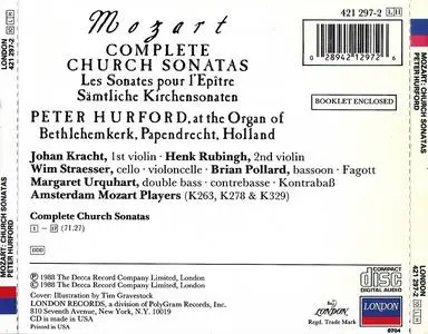 Peter Hurford, Amsterdam Mozart Players - Wolfgang Amadeus Mozart: Complete Church Sonatas (1988)