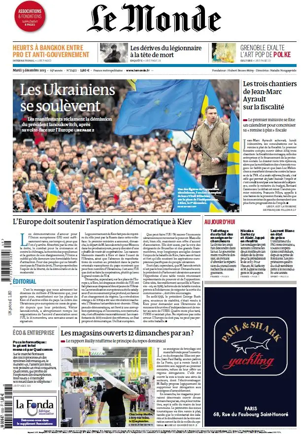 Le Monde & Suppléments du Mardi 3 Décembre 2013