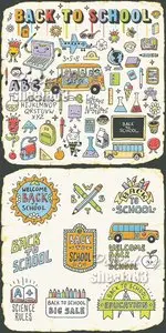 School Design Elements Vector