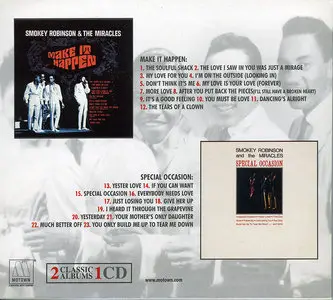 Smokey Robinson & The Miracles - 'Make It Happen' (1967) + 'Special Occasion' (1968) 2 LP on 1 CD, Remastered Reissue 2001