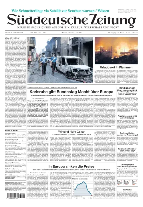 Sueddeutsche Zeitung vom 01.07.2009
